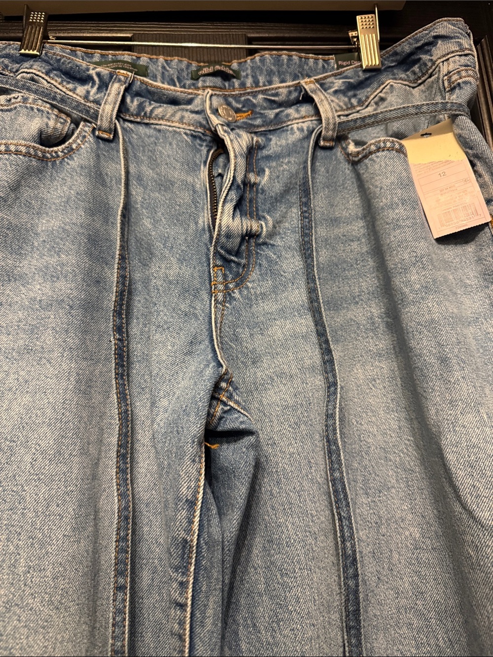 wild fable Light Blue Wide-Leg Jeans with Tie Waist - Picture 5 of 7